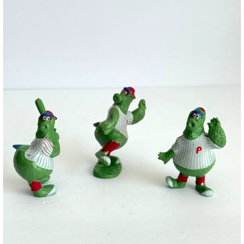 Philadelphia Phillies Phanatic Mascot 1987 Vintage PVC Figures Set of 3